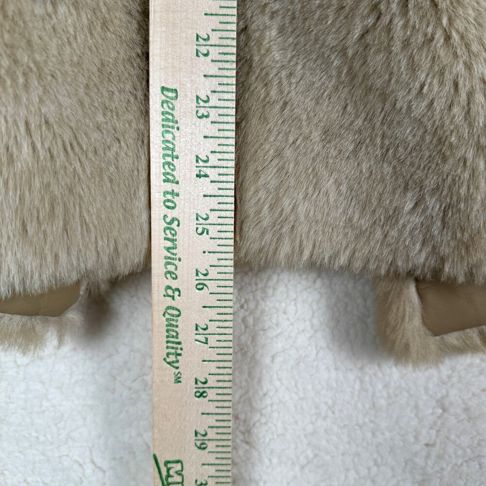 80s Vintage Jordache Faux Fur Coat Luxe Animal Preppy Mean Girls - Picture 9 of 12